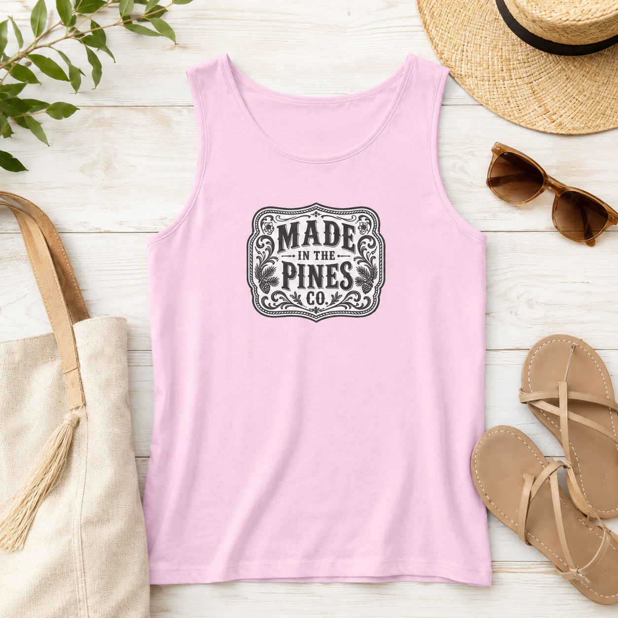 Made in the Pines Vintage Badge Tank Top