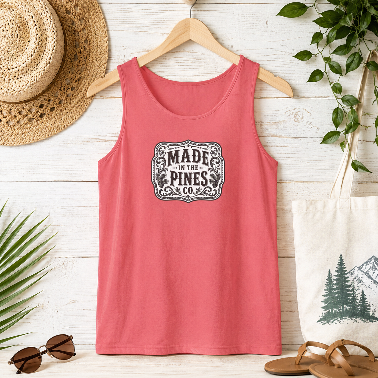 Made in the Pines Vintage Badge Tank Top