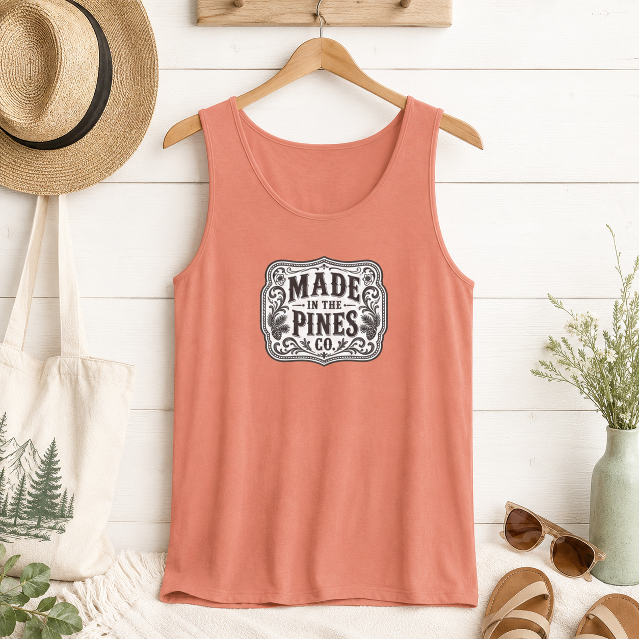 Made in the Pines Vintage Badge Tank Top