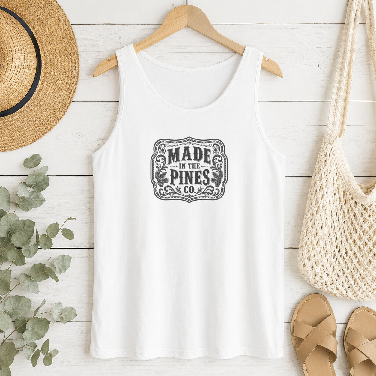 Made in the Pines Vintage Badge Tank Top