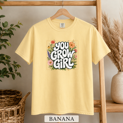 You Grow Girl Retro Design T-shirt