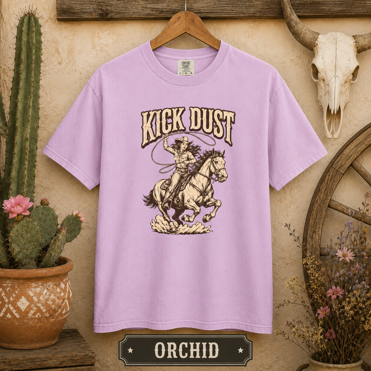 Kick Dust Cowboy T-Shirt — Vintage Western Rodeo Graphic Tee