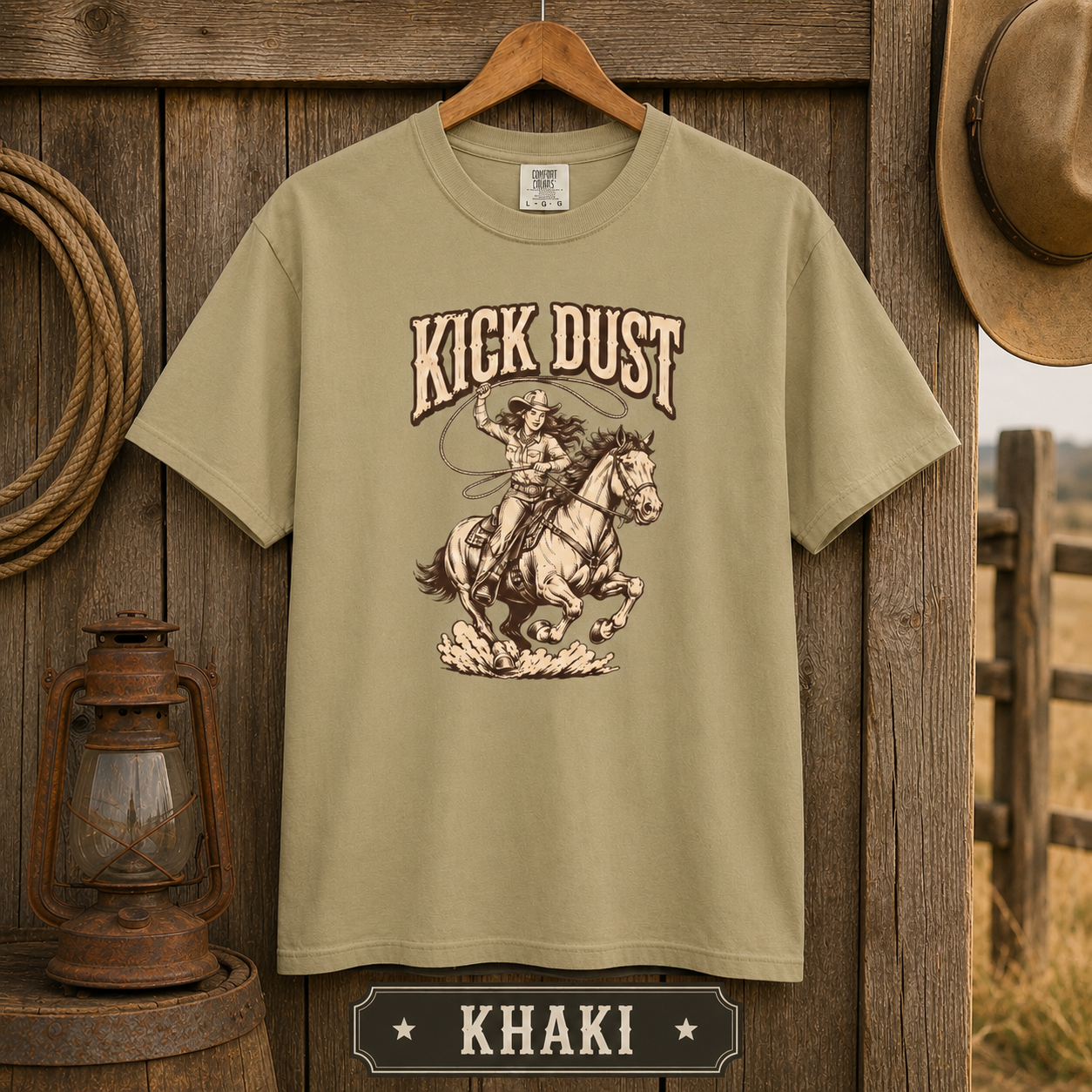 Kick Dust Cowboy T-Shirt — Vintage Western Rodeo Graphic Tee