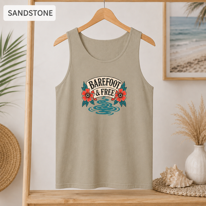 Barefoot & Free Floral Graphic Tank Top