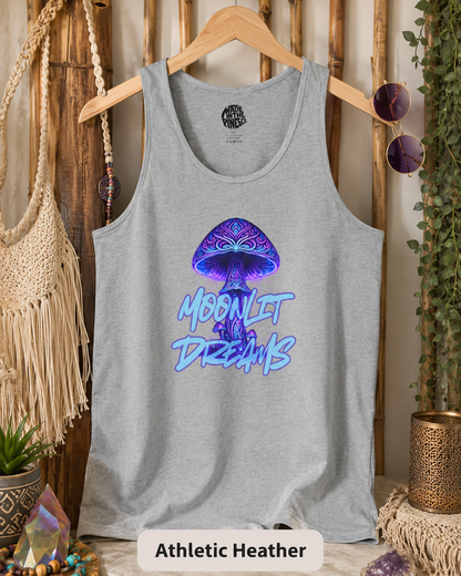 Psychedelic Mushroom Tank — "Moonlit Dreams" Graphic Tank Top