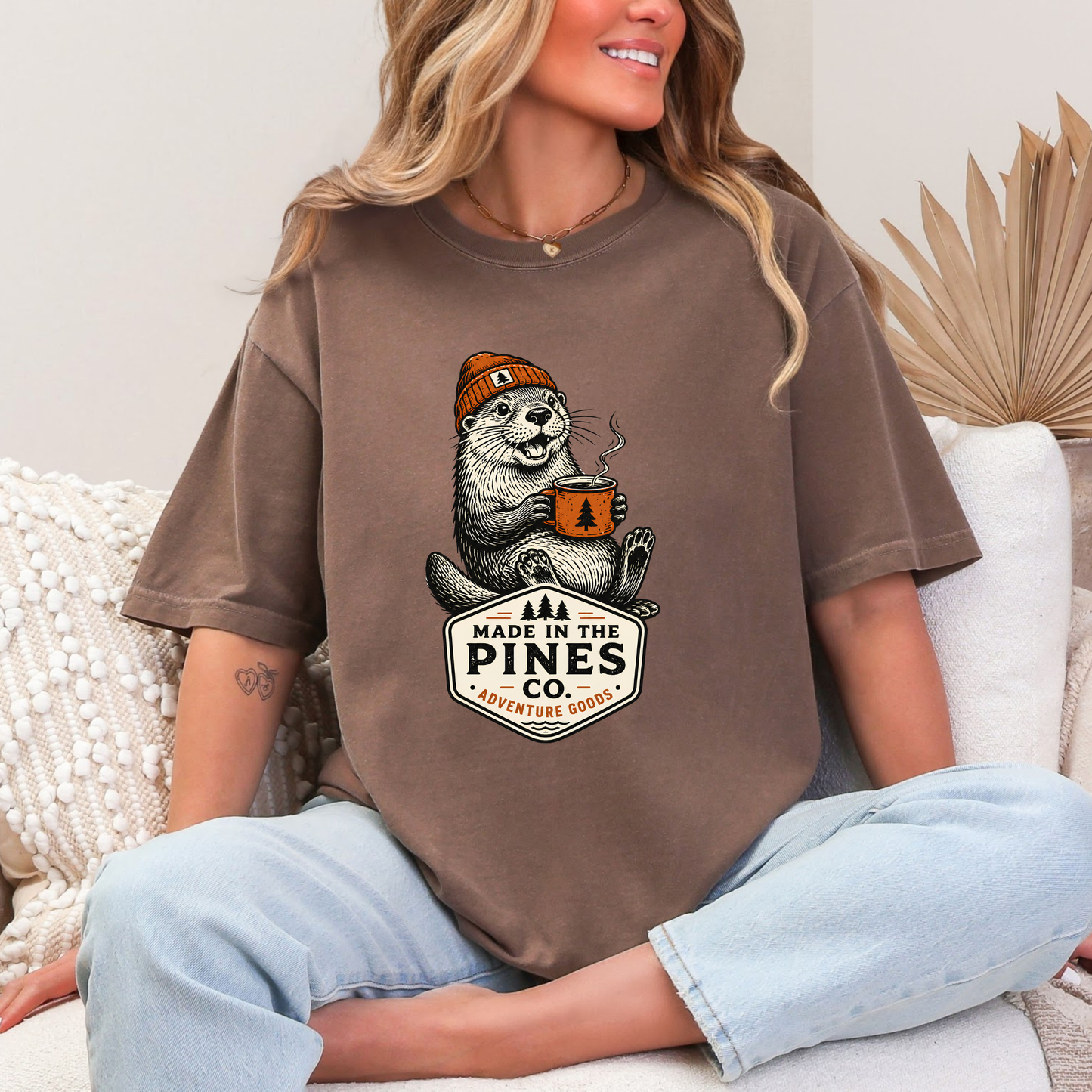 Otter T-Shirt — "Made in the Pines Co." Retro Outdoor Graphic Tee