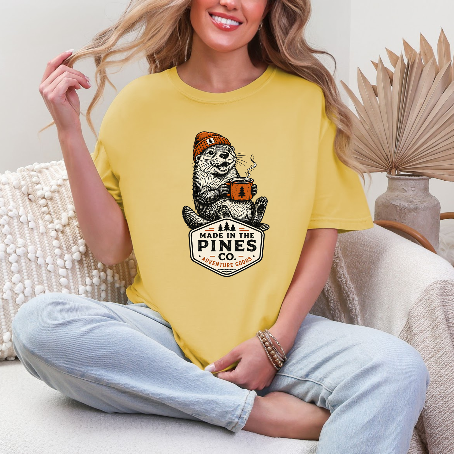 Otter T-Shirt — "Made in the Pines Co." Retro Outdoor Graphic Tee