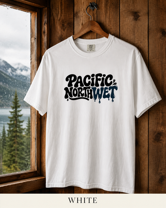 Pacific Northwest T-Shirt — Retro Drip Logo Tee