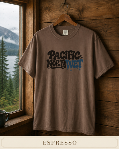 Pacific Northwest T-Shirt — Retro Drip Logo Tee