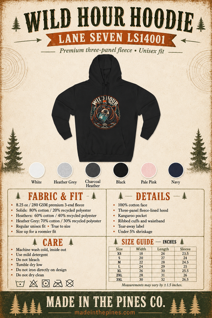 Wild Tour Bear Graphic Hoodie | Vintage Camping Outdoor Design
