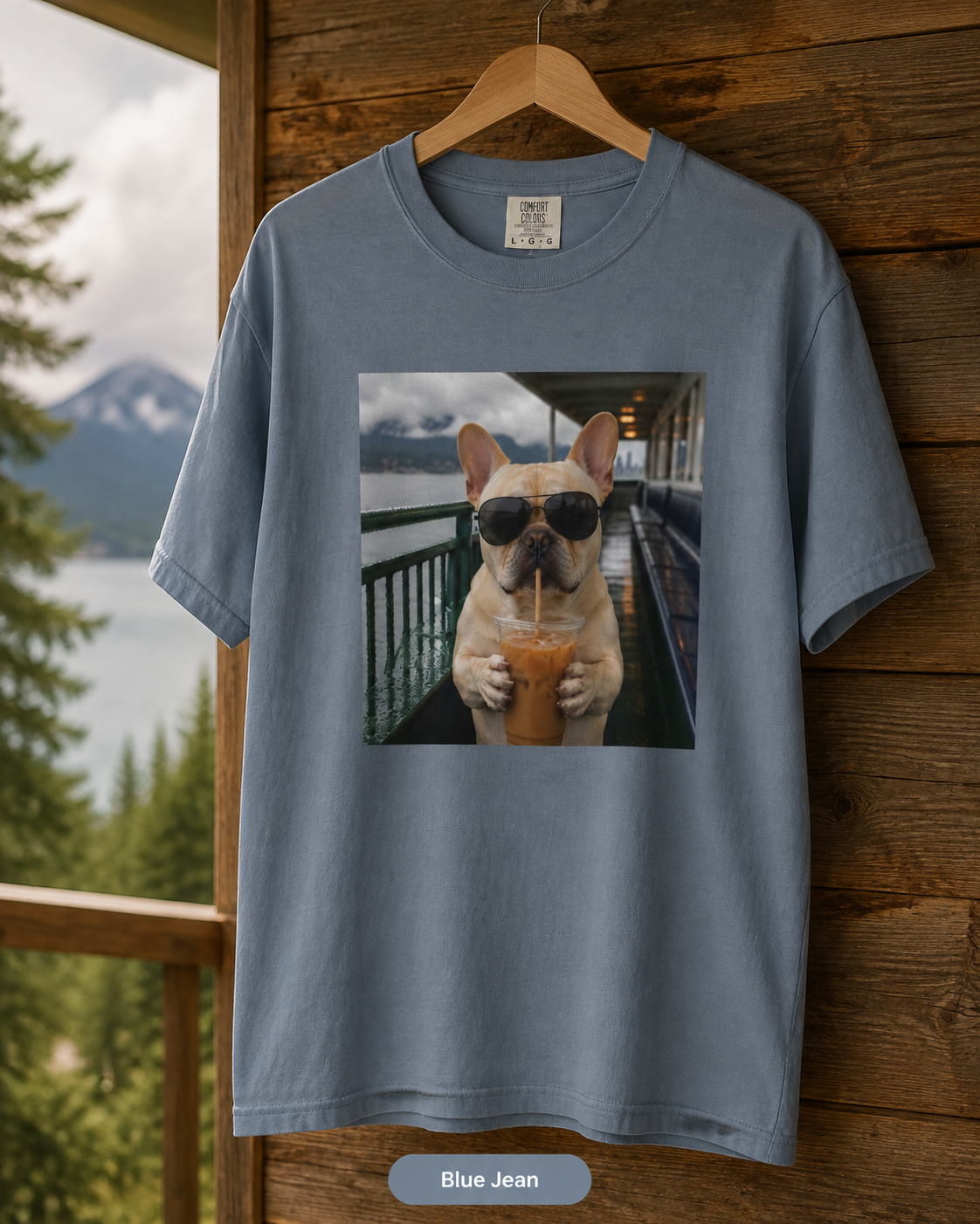 French Bulldog Iced Coffee Photo T-Shirt