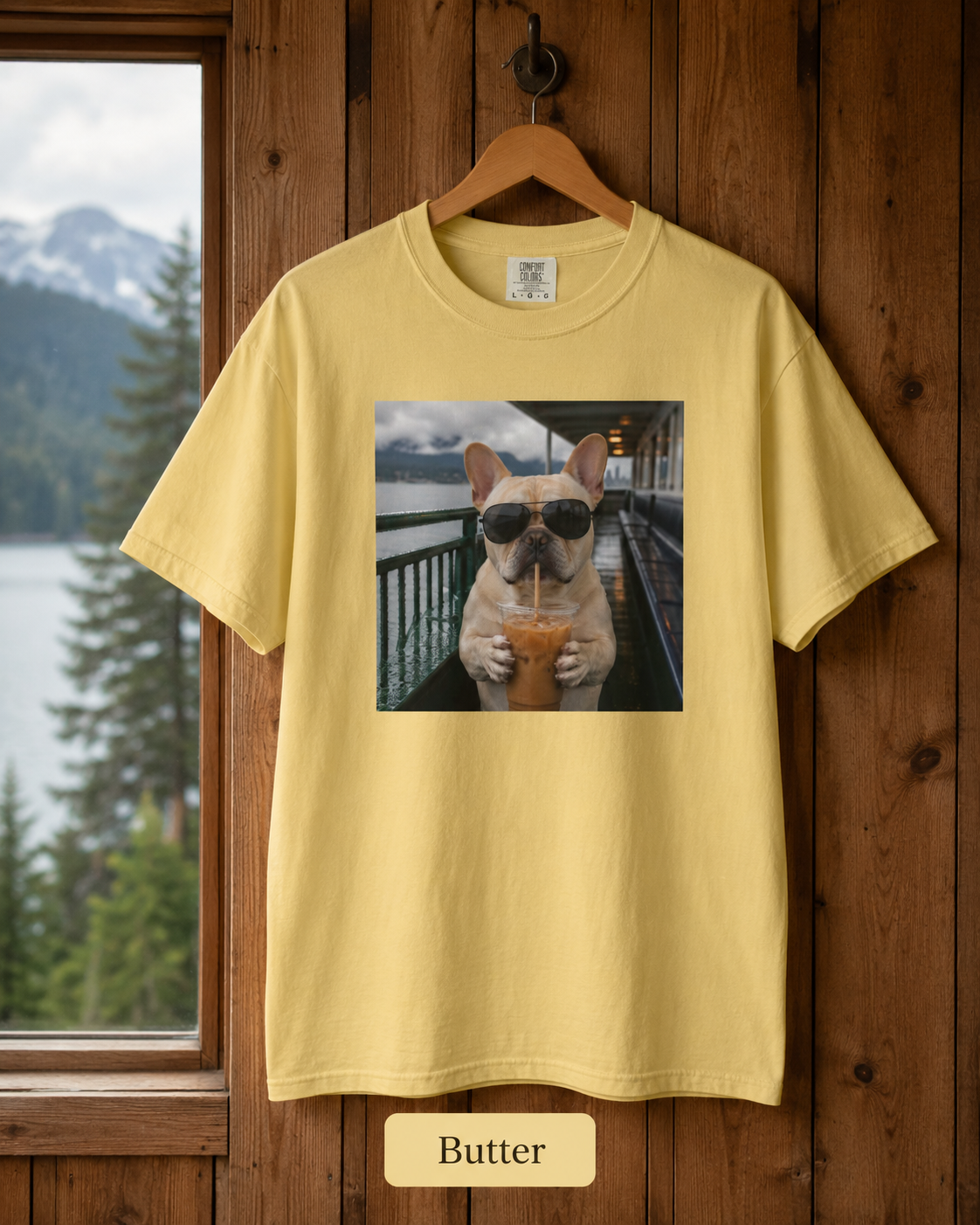 French Bulldog Iced Coffee Photo T-Shirt