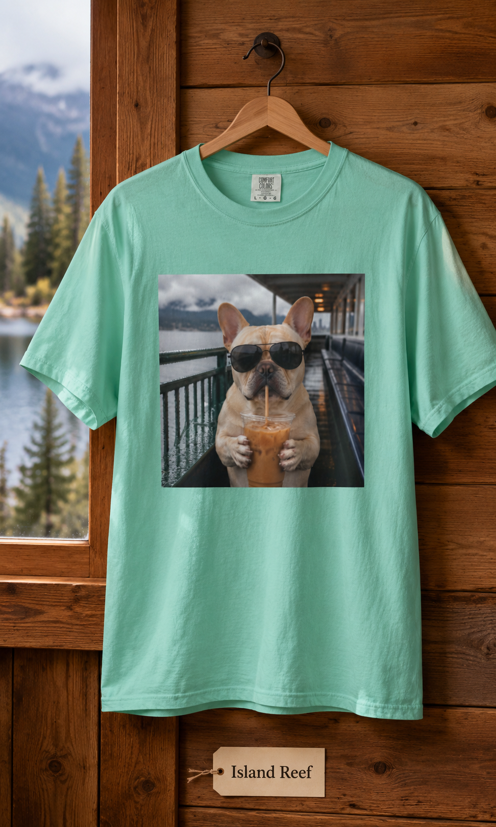French Bulldog Iced Coffee Photo T-Shirt