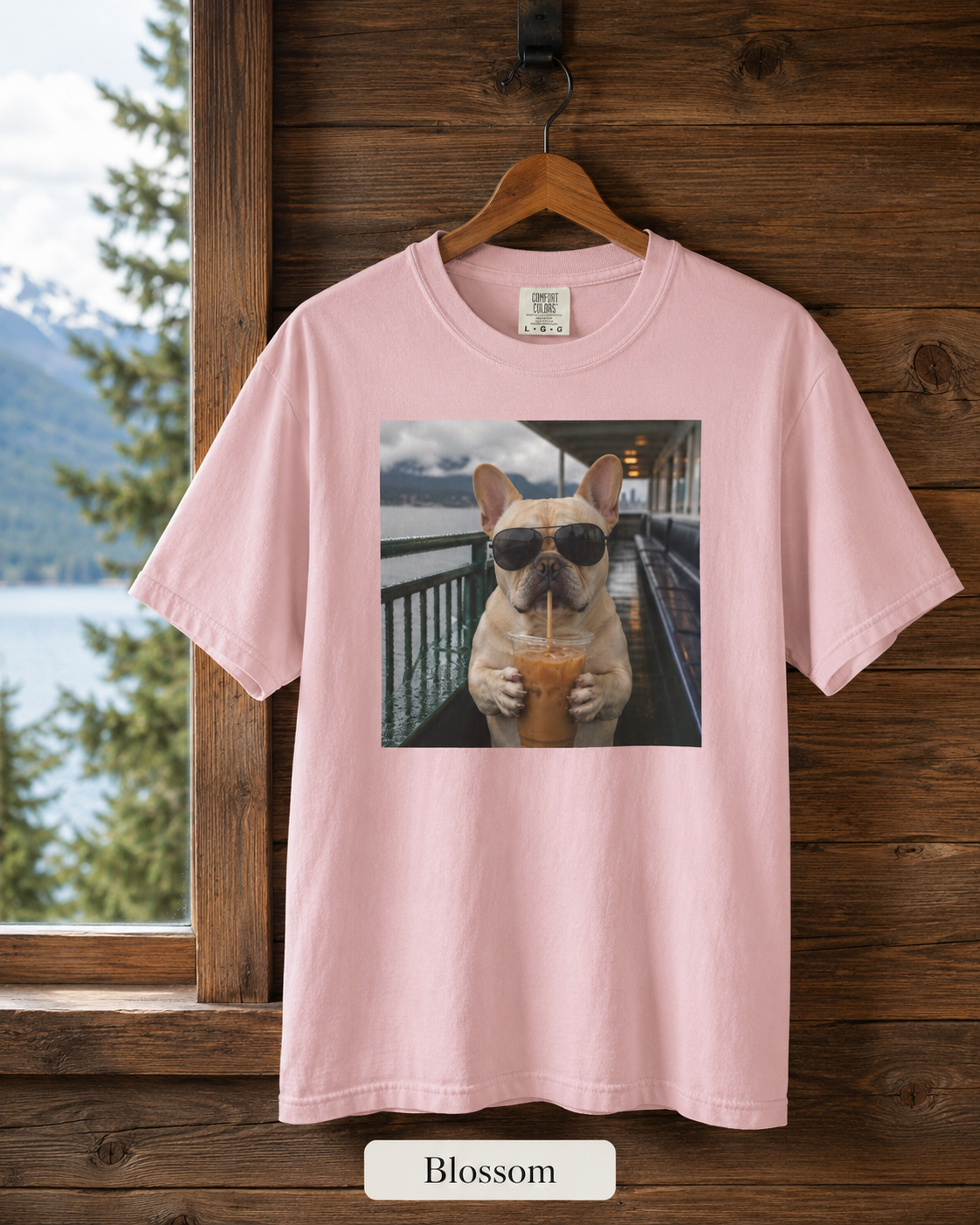 French Bulldog Iced Coffee Photo T-Shirt