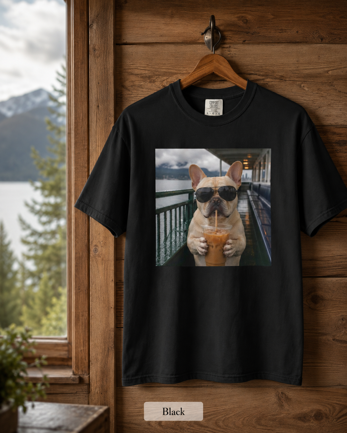 French Bulldog Iced Coffee Photo T-Shirt