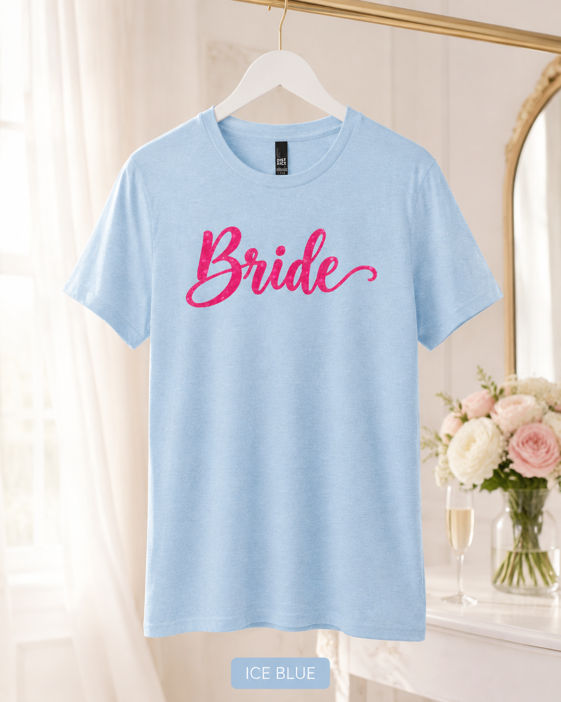 Bride Script Tee — Hot Pink Bridal Party Shirt