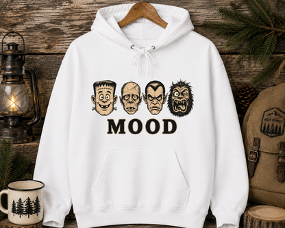 Monster Faces Mood Hoodie | Halloween horror characters, spooky vibes