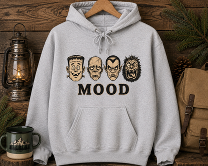 Monster Faces Mood Hoodie | Halloween horror characters, spooky vibes