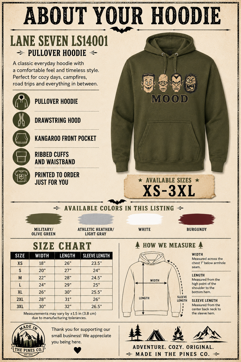 Monster Faces Mood Hoodie | Halloween horror characters, spooky vibes