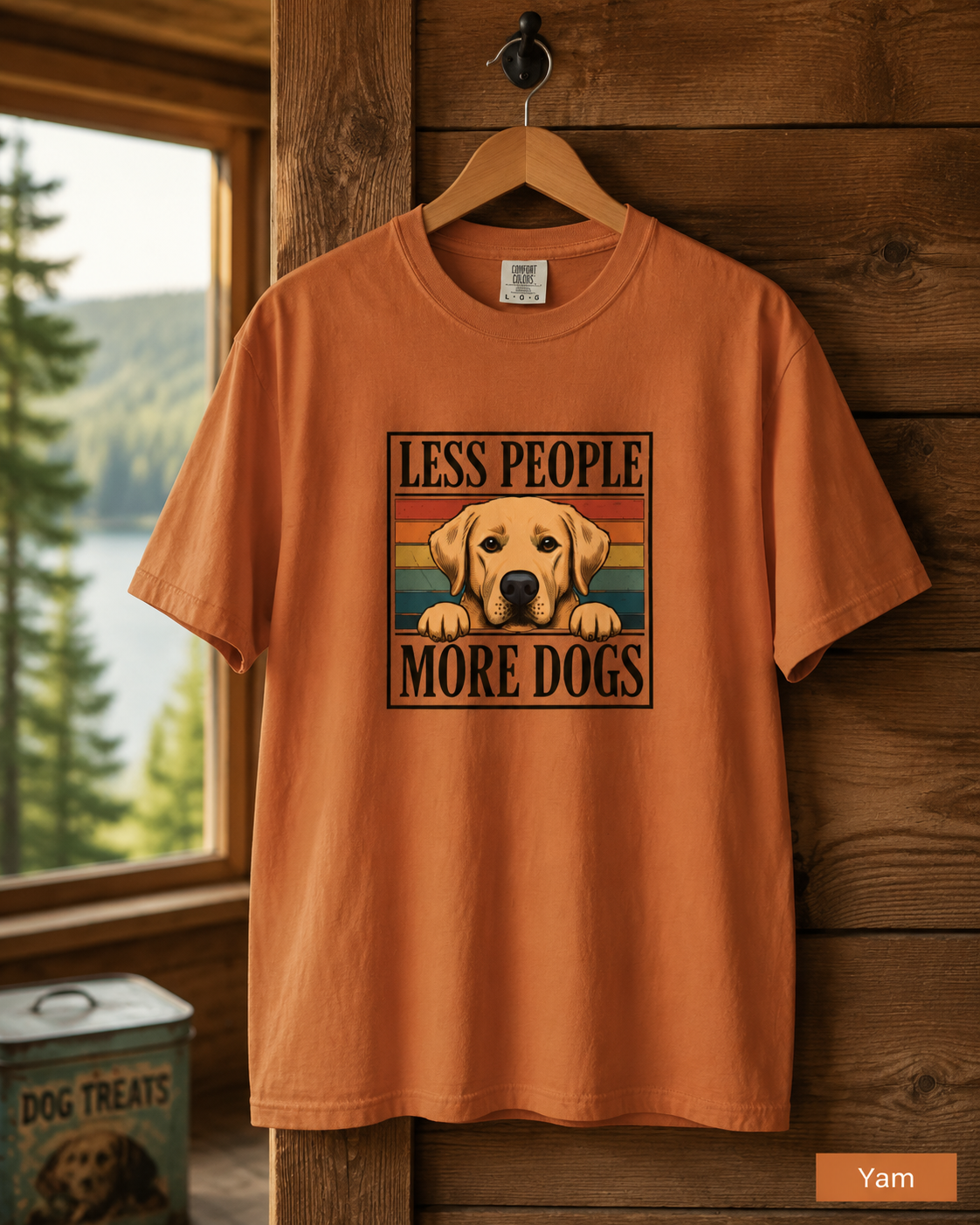 Less People More Dogs T-Shirt | Retro Labrador Graphic