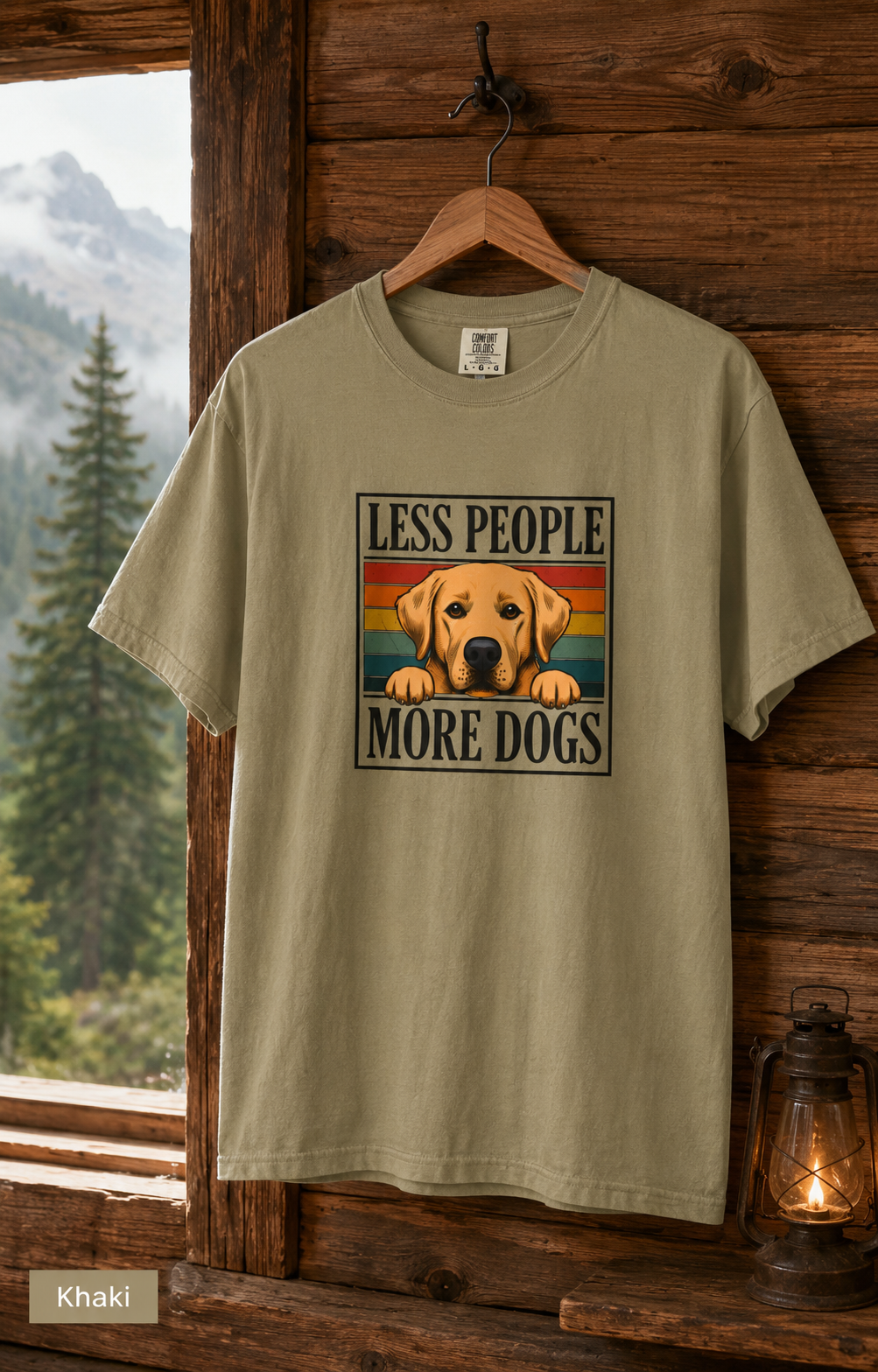 Less People More Dogs T-Shirt | Retro Labrador Graphic