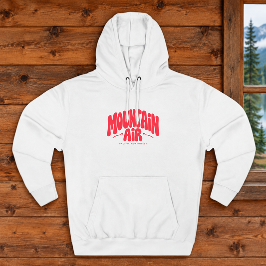 Mountain Air Hoodie, Retro Pacific Northwest Sweatshirt, Groovy PNW Pullover, Hiking & Camping Lover Gift