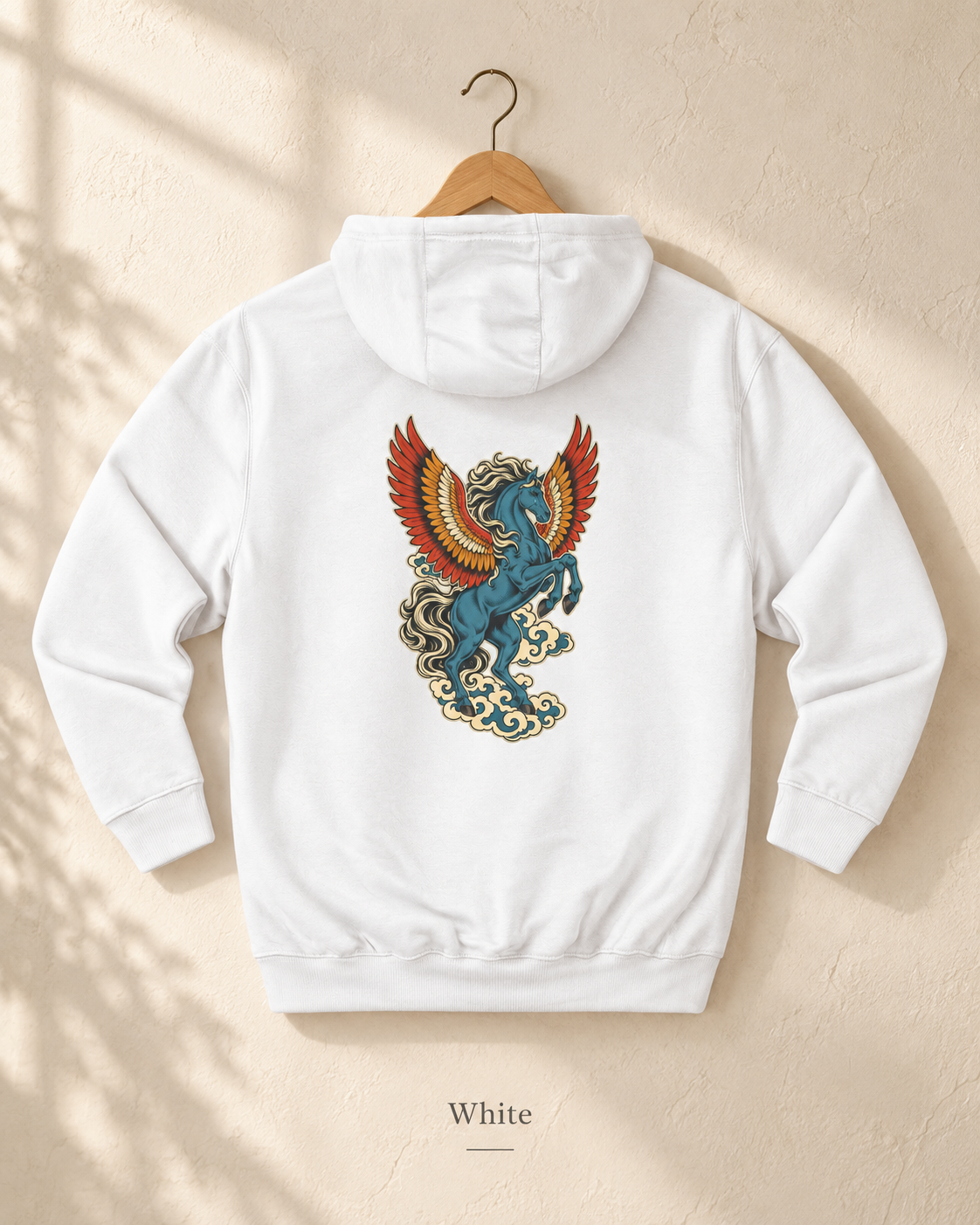 Pegasus Wings Hoodie — Mythical Winged Horse Graphic Hoodie