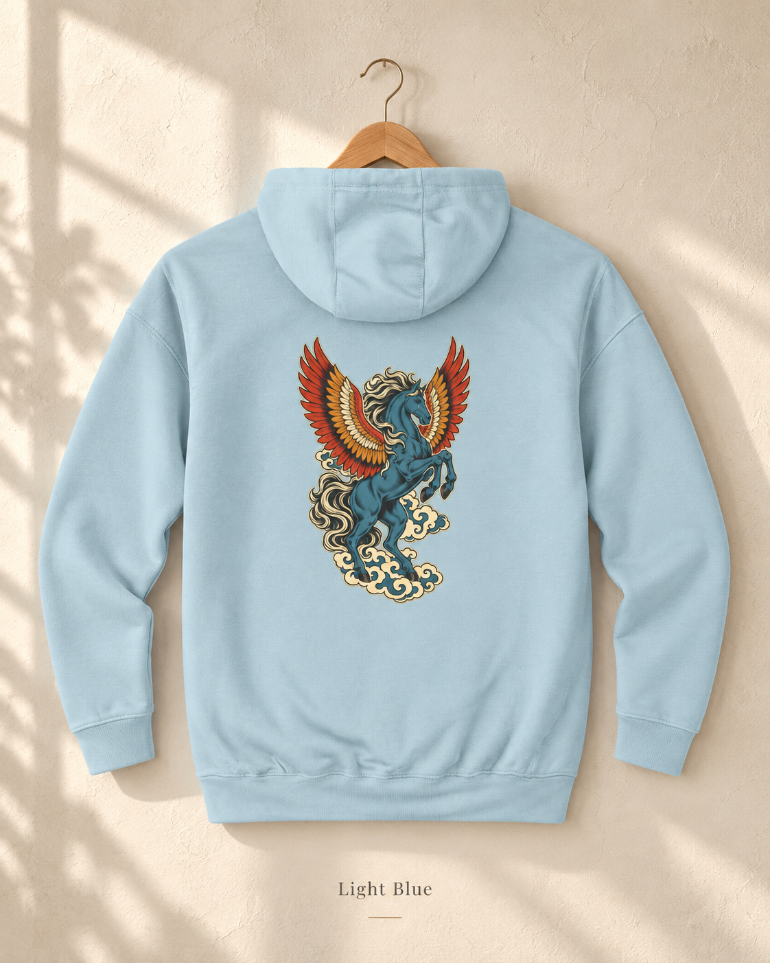 Pegasus Wings Hoodie — Mythical Winged Horse Graphic Hoodie