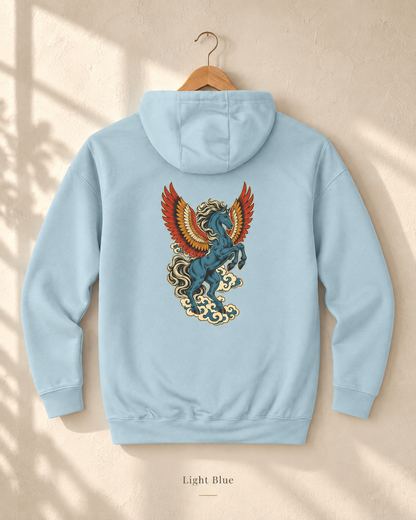 Pegasus Wings Hoodie — Mythical Winged Horse Graphic Hoodie