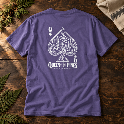 Queen of the Pines Graphic T-Shirt — Vintage Spade Forest Design