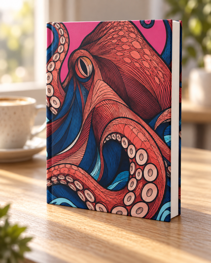 Octopus Tentacles Hardcover Journal | Lined Matte Notebook