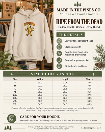 Ripe to Be Dead banana monster Hoodie | spooky fruit illustration