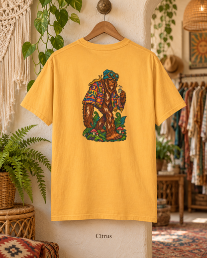 Colorful Woodland Sasquatch T-Shirt | Forest Bigfoot Graphic Tee