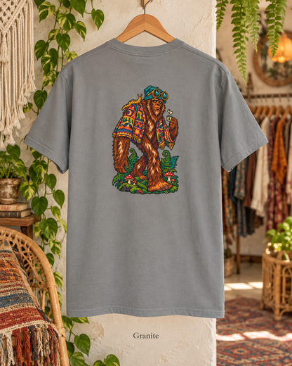 Colorful Woodland Sasquatch T-Shirt | Forest Bigfoot Graphic Tee