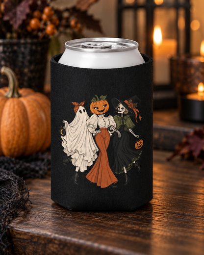 Halloween Trio Can Cooler — 'Ghouls Gone Wild' Festival Drink Koozie