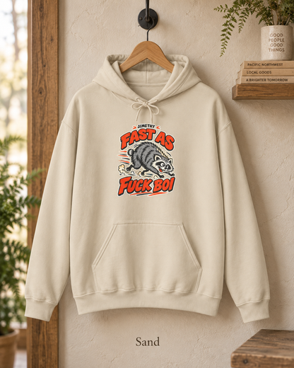 Hoodie — 'Fast as F***boi' Raccoon Graphic Hoodie