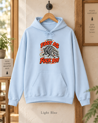 Hoodie — 'Fast as F***boi' Raccoon Graphic Hoodie