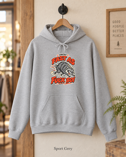 Hoodie — 'Fast as F***boi' Raccoon Graphic Hoodie