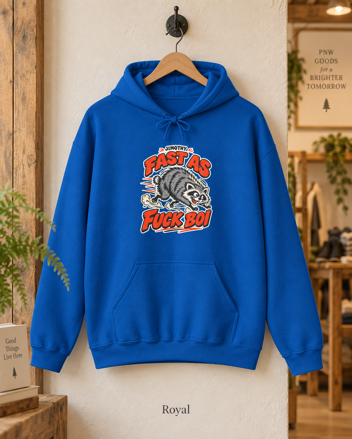 Hoodie — 'Fast as F***boi' Raccoon Graphic Hoodie