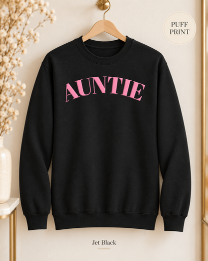 Auntie puff print Pink Arch Crewneck Sweatshirt