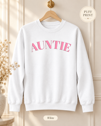 Auntie puff print Pink Arch Crewneck Sweatshirt