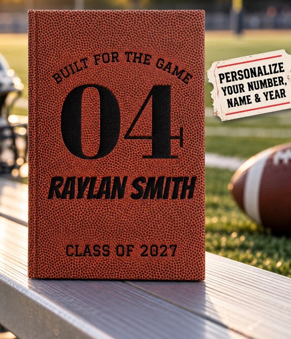 Built For The Game 04 Personalized Journal | Vegan Leather Engraved