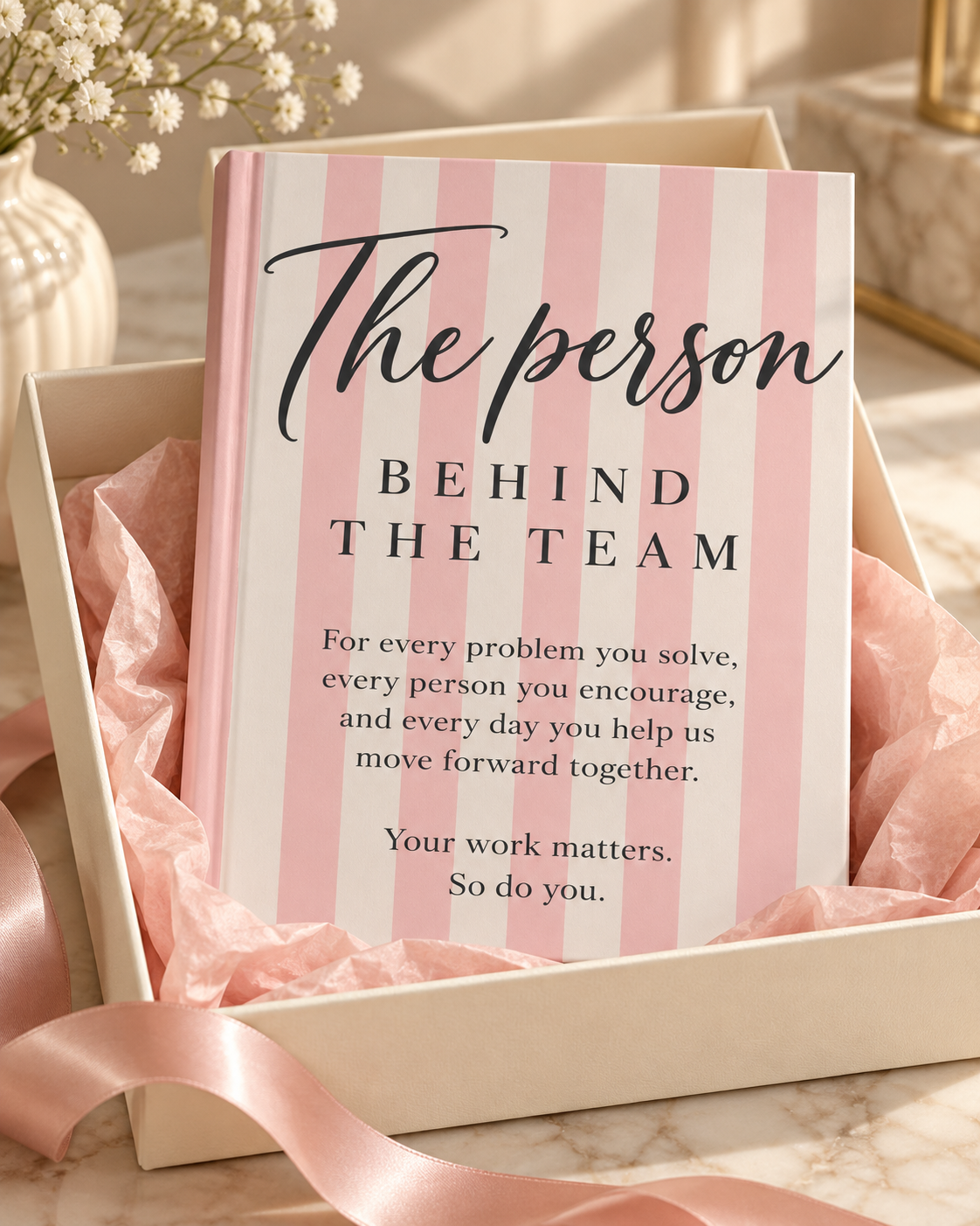 The Person Behind The Team journal | Hardcover Matte Lined Notebook