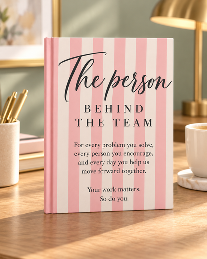 The Person Behind The Team journal | Hardcover Matte Lined Notebook