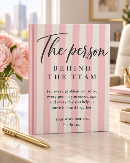 The Person Behind The Team journal | Hardcover Matte Lined Notebook
