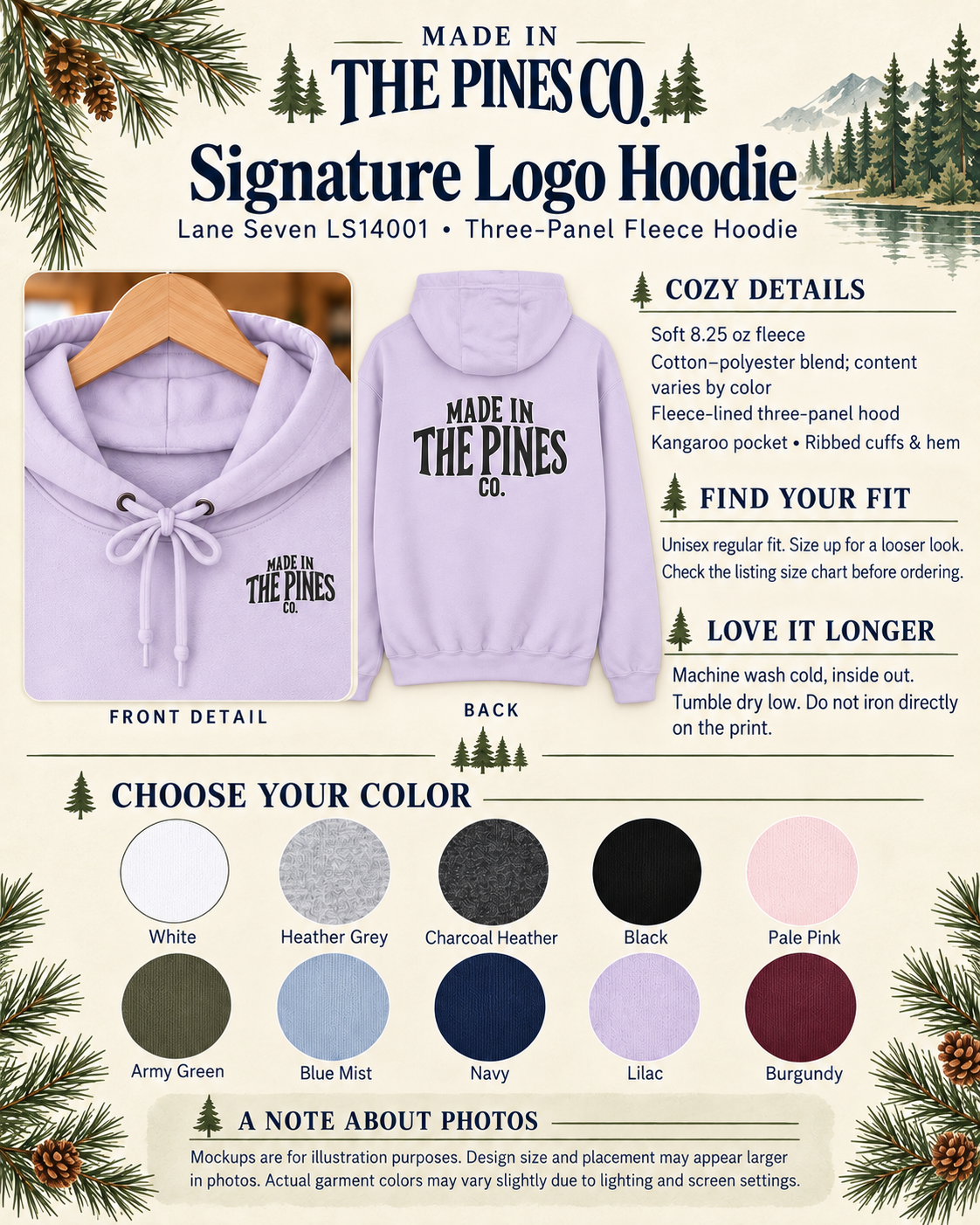 Made in the Pines Hoodie — Cozy Outdoor Adventure Pullover