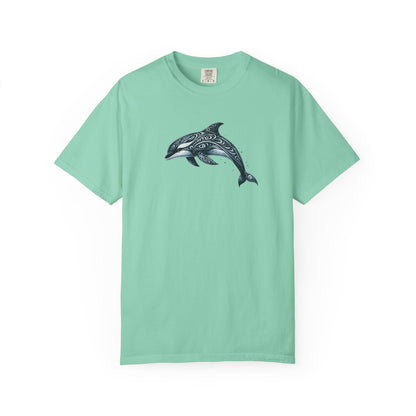 Tribal Orca Dolphin Nautical Whale Art T-shirt