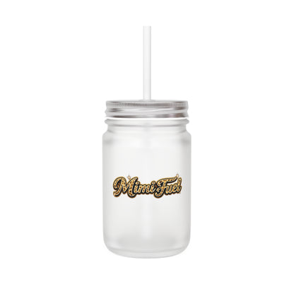 Mason Jar Tumbler – Mimi Fuel Logo Glass Jar with Lid & Straw