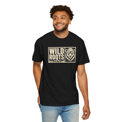Wild Roots Bear Logo T-Shirt | Mountain Nature Outdoors, Comfort Colors