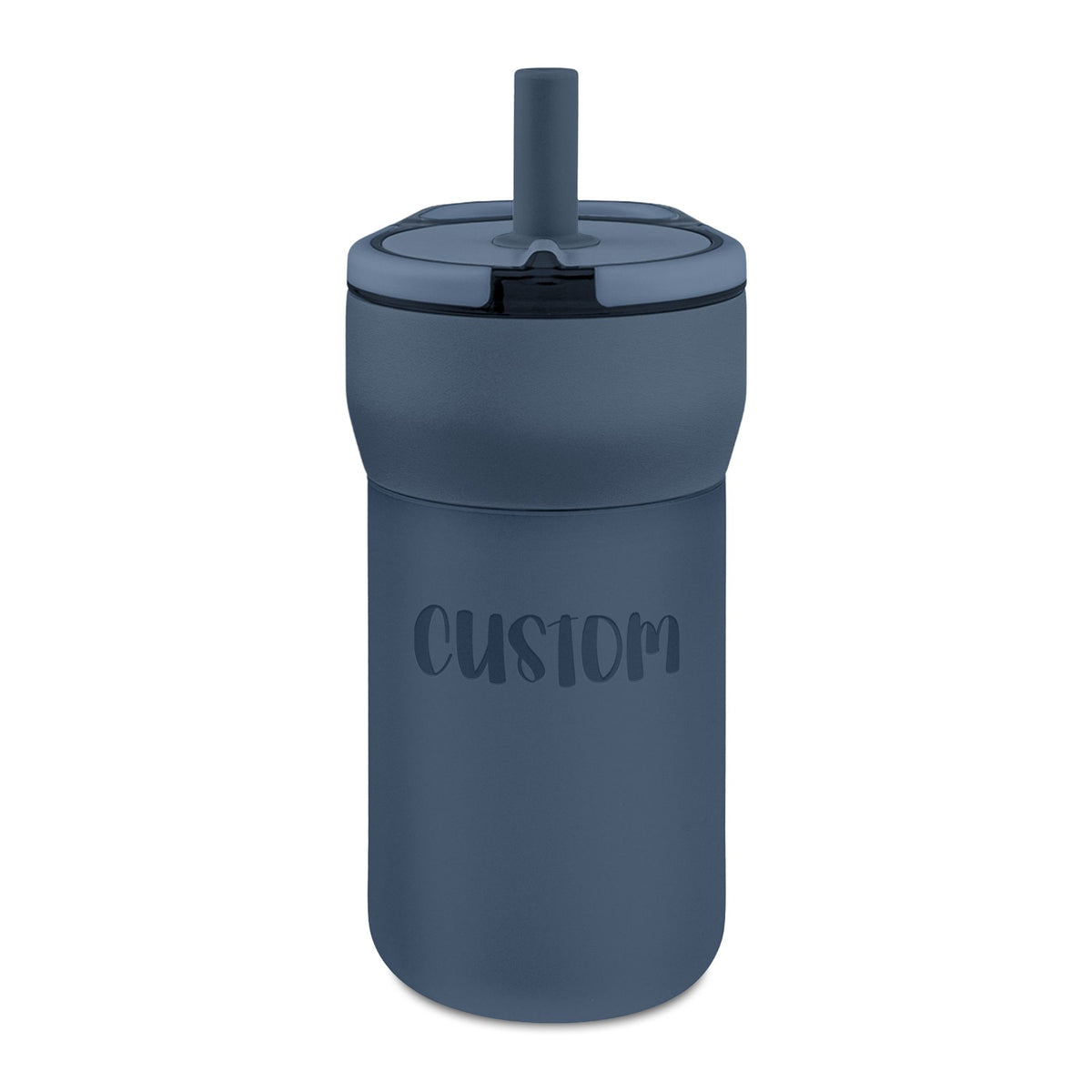 Kids Leakproof Straw Tumbler — 12oz Engraved Personalized Water Bottle